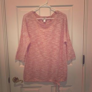 LOFT- peachy pink sweater medium